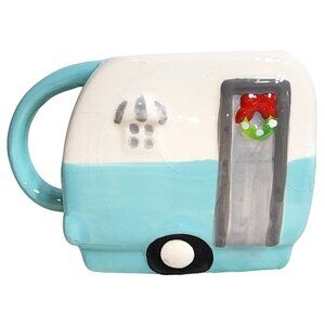 Whimsical Cupboard 10 Strawberry Street Ceramic Christmas Camper Coffee Mug Cup